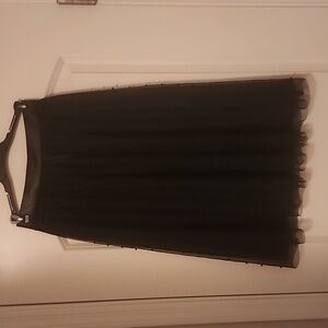 Black Mesh Beaded Skirt